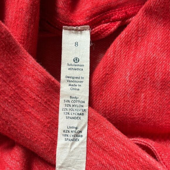 Lululemon Daily Yoga Jacket Reversible Slub Denim Love Red Size 8 - Picture 7 of 7